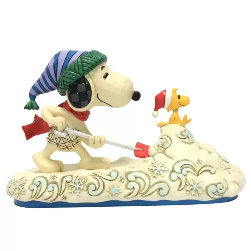 Snoopy Shovelling Snow