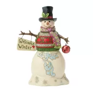 Snowman and Hanging Sign
